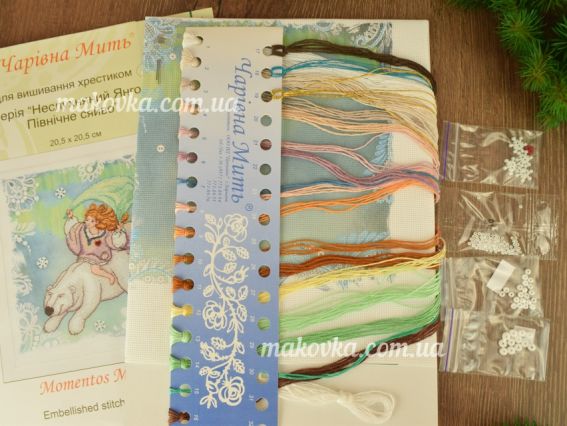 Набір для вишивання хрестом М-333 Неслухняний Янгол. Северное сияние, Чарівна мить 