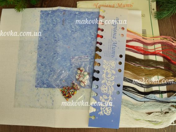 Набір для вишивання хрестиком РК-132 Різдвяна казка, Чарівна мить,