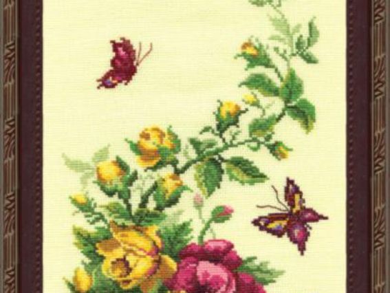 Вишивка хрестиком №215 Триптих Польові квіти Чарівна мить