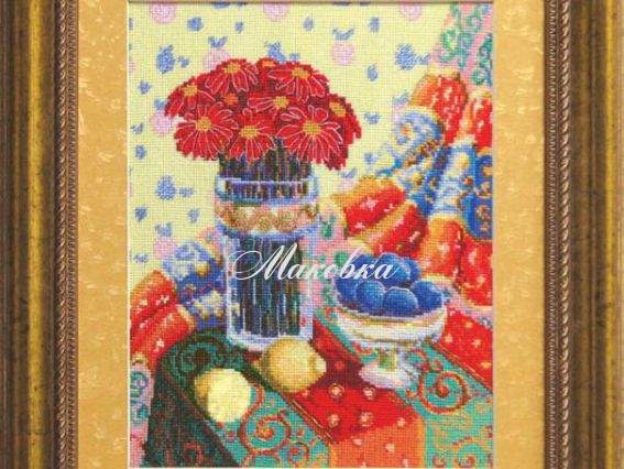 №544 Натюрморт с лимоном, Чаривна мыть, набор для вышивания нитками №544 Натюрморт с лимоном, Чаривна мыть, набор для вышивания нитками