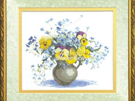 А116 Братки, Чарівна мить, набір для вишивання нитками А116 Братки, Чарівна мить, набір для вишивання нитками