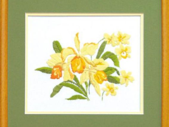 Вышивка гладью Орхидеи ГЛ-015 Чаривна Мыть Вышивка гладью Орхидеи ГЛ-015 Чаривна Мыть