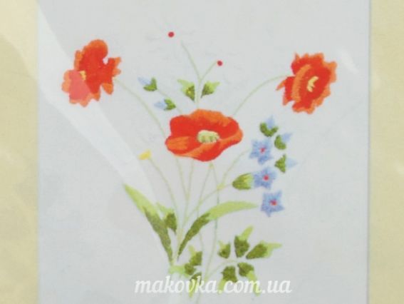 Набір для вышивання гладдю ГЛ-016 Маки з волошками Чарівна Мить