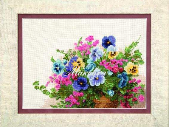 М-215 Анютини очі, Чарівна мить Набір для вишивання хрестиком М-215 Анютини очі, Чарівна мить Набір для вишивання хрестиком