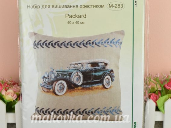 Подушка 40х40 М-283 Packard, набір для вишивання нитками Чарівна мить