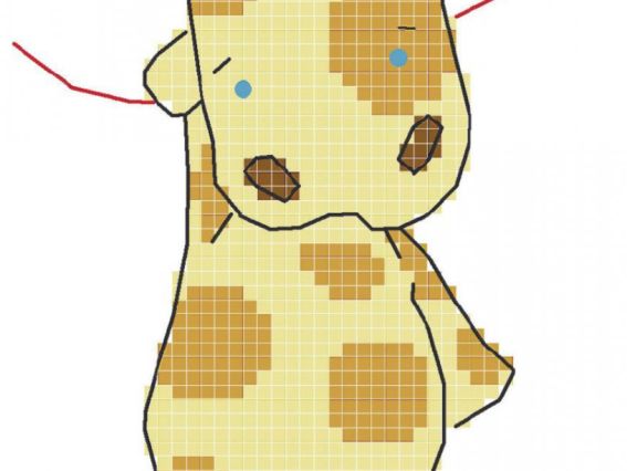 ВРФ-01 Схема для вишивання хрестиком на водорозчинном флізеліні Рафаель, 8х12см Чарівна мить