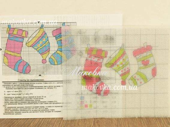 Флизелин ВРФ-05 Возле камина Чаривна мить водорастворимый с рисунком 