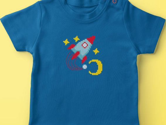 ВРК-22 Схема для вишивання хрестиком на водорозчинной канві Через терни до зірок, 6,9х6,7см Чарівна мить