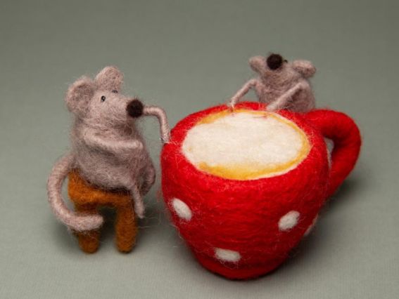 В-139 Латте на двох, набір для валяння іграшки 8,5х12,5см, Чаривна мить