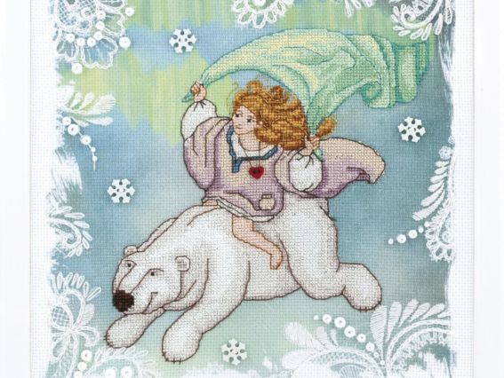 Набір для вишивання хрестом М-333 Неслухняний Янгол. Северное сияние, Чарівна мить 