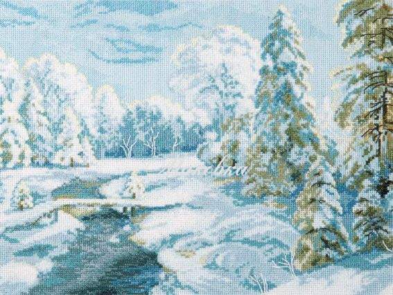 М-366 Зимовий іній, Чарівна мить, набір для вишивання нитками