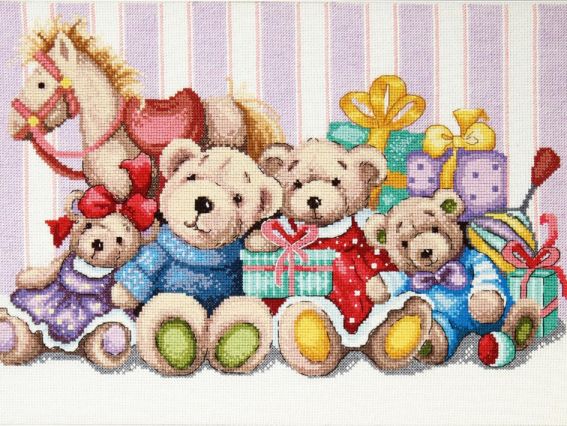 М-387 Мягкие игрушки, Чаривна мыть набор для вышивания нитками М-387 Мягкие игрушки, Чаривна мыть набор для вышивания нитками