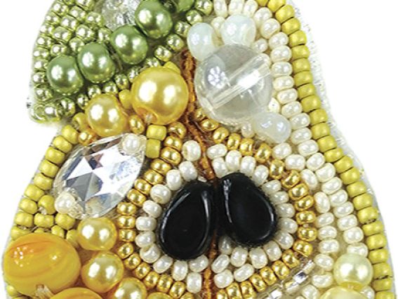 Набір для вишивання брошки прикраса БП-205 Груша 5,5х6см, Crystal Art (ЧМ)