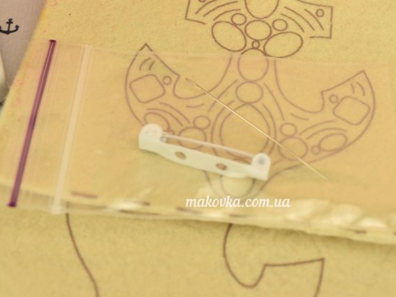 Набір для вишивання прикраса БП-206 Якір (брошь) 5,5х6см, Crystal Art (ЧМ)