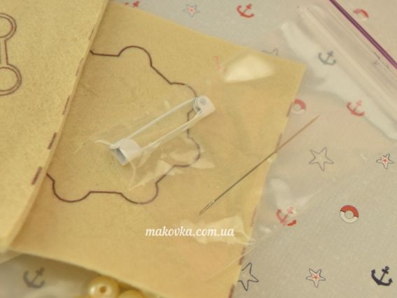 Набір для вишивання броши, прикраса БП-207 Штурвал 5,5х6см, Crystal Art (ЧМ)