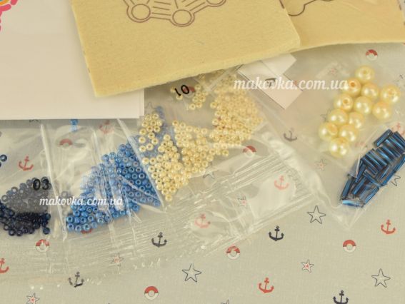 Набір для вишивання броши, прикраса БП-207 Штурвал 5,5х6см, Crystal Art (ЧМ)