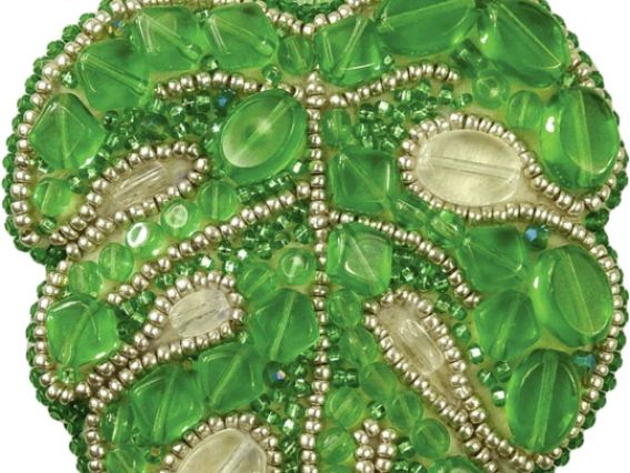 Набір для вишивання прикраса брошка Монстера БП-210 , Crystal Art (ЧМ)