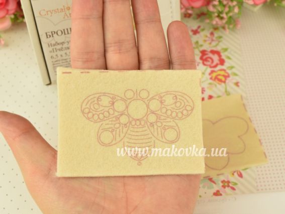 Набір для вишивання оздоба брошка Бджілка БП-221 Crystal Art (ЧС)