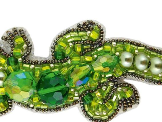 Набір для вишивання прикраса брошка БП-227 Ящірка Crystal Art (ЧМ)