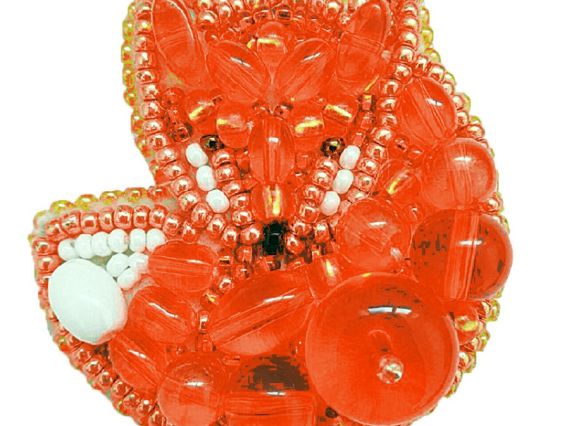 Набір для вишивання, прикраса брошка БП-241 Лисичка Crystal Art (ЧМ)