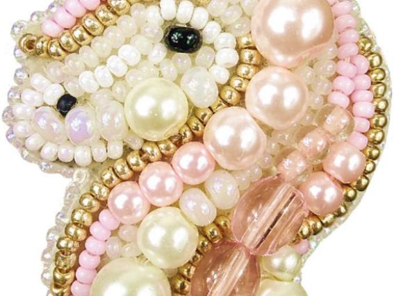 Набір для вишивання, прикраса брошь БП-244 Єдиноріг Crystal Art (ЧМ)