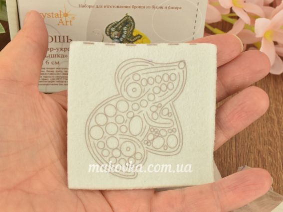 Набір для вишивання прикраса брошка БП-246 Мишка Crystal Art (ЧМ)