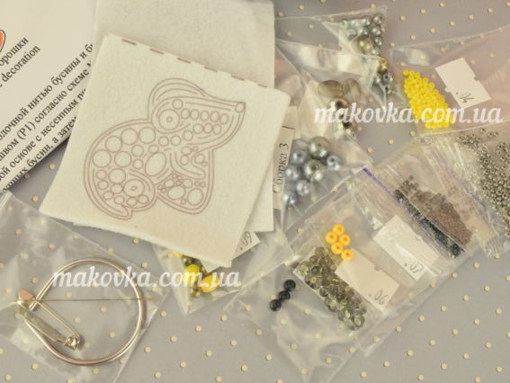 Набір для вишивання прикраса брошка БП-246 Мишка Crystal Art (ЧМ)