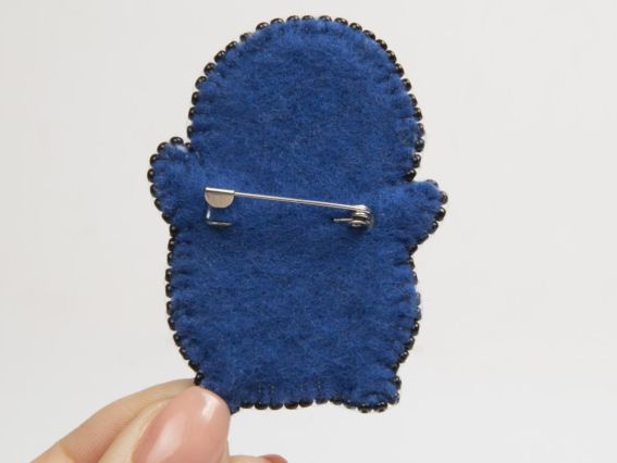 Набір для вишивання прикраса брошка Пінгвін БП-297 6,8х4,2см, Crystal Art (ЧМ)