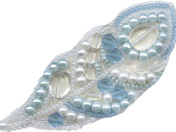 Набір для вишивання Броші, прикраса брошка Ніжність (перо) БП-176 Crystal Art