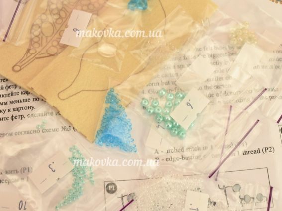 Набір для вишивання Броші, прикраса брошка Ніжність (перо) БП-176 Crystal Art