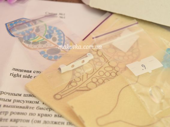 Набір для вишивання Броші, прикраса брошка Ніжність (перо) БП-176 Crystal Art