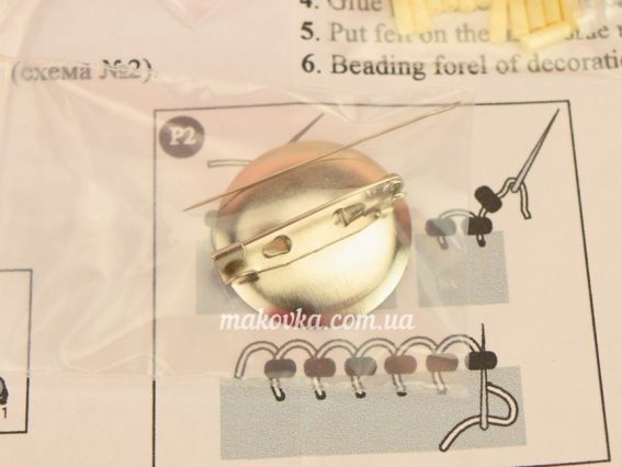 Набір для вишивання прикраса брошка Десерт (морозиво ріжок) БП-189 , Crystal Art