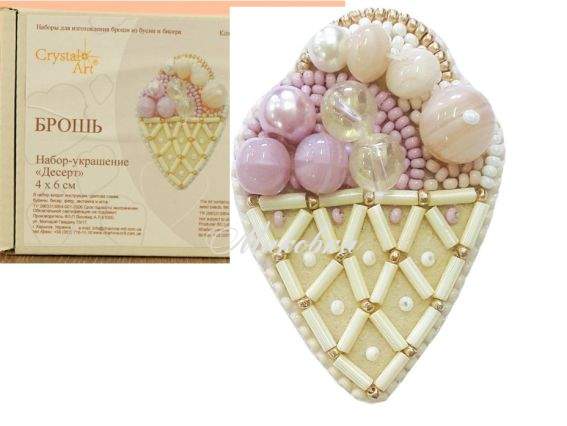 Брошь БП-189 Десерт Crystal Art Набір для вишивання  Брошь БП-189 Десерт Crystal Art Набір для вишивання 