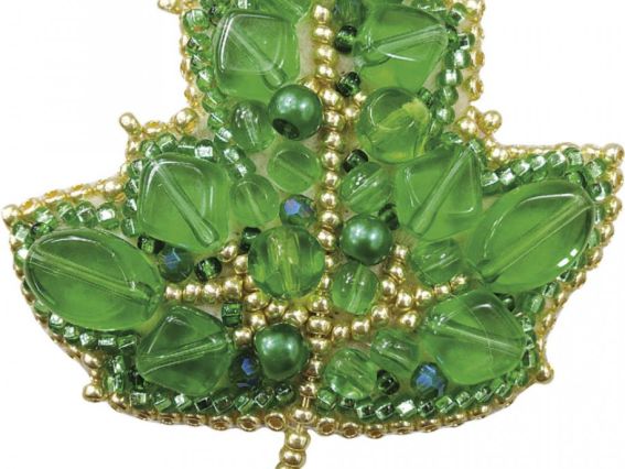 Набор для вышивания Броши БП-197 Летнее настроение (лист) , Crystal Art Набор для вышивания Броши БП-197 Летнее настроение (лист) , Crystal Art