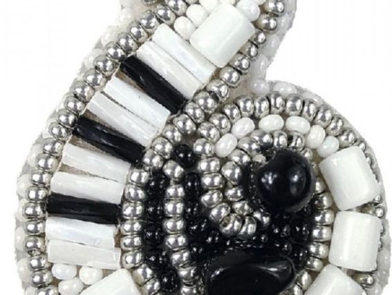 Набір для вишивання прикраса БП-202 Скрипковий ключ (брошка) 5х5см, Crystal Art (ЧМ)