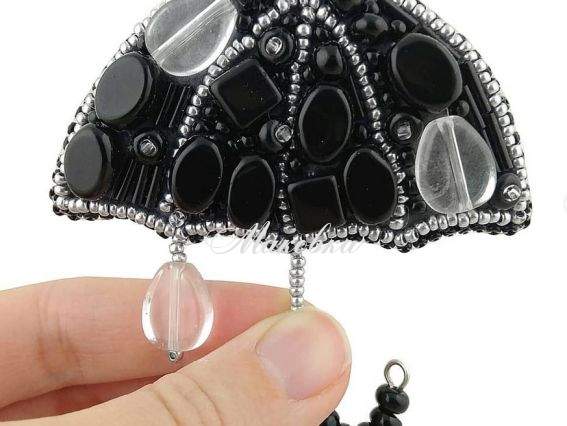 Набор для вышивания Броши БП-203 Вечерний дождик (зонтик) , Crystal Art Набор для вышивания Броши БП-203 Вечерний дождик (зонтик) , Crystal Art