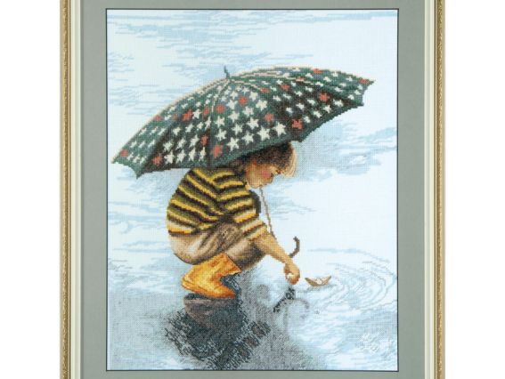 Перша гроза, ВТ-014 Crystal Art Набір для вишивання хрестиком Перша гроза, ВТ-014 Crystal Art Набір для вишивання хрестиком