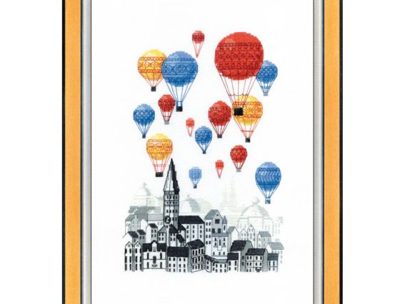 Подорож на монгольф'єрах ВТ-193 Crystal Art Набір для вишивання хрестиком Подорож на монгольф'єрах ВТ-193 Crystal Art Набір для вишивання хрестиком