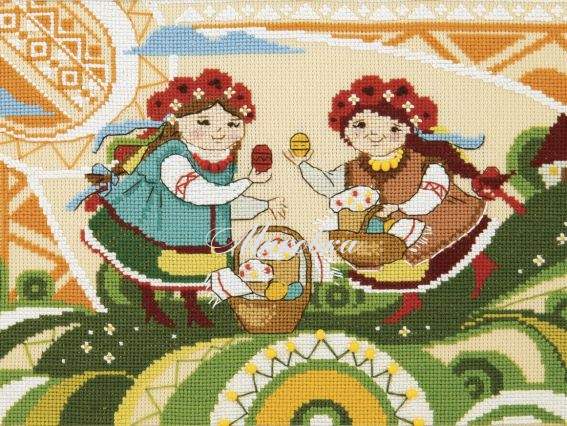 Щасливого Великодня ВТ-250 Crystal Art Набір для вишивання хрестиком Щасливого Великодня ВТ-250 Crystal Art Набір для вишивання хрестиком