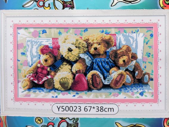 Набір для вишивання Чотири ведмеді, 197022 Діамантові ручки