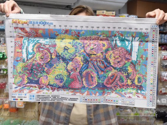 Набір для вишивання нитками 197022 Чотири ведмеді Діамантові ручки (Y50023)