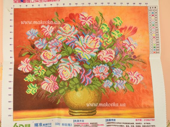 Набір для вишивання нитками 197348,6D Букет, Діамантові ручки  10262