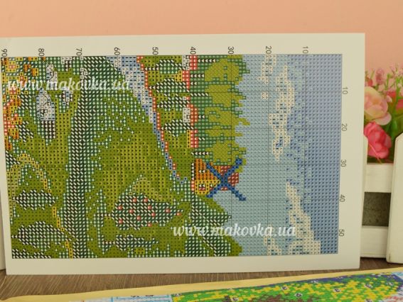 Набір для вишивання нитками 197449 Чотири сезони. Літо Діамантові ручки 