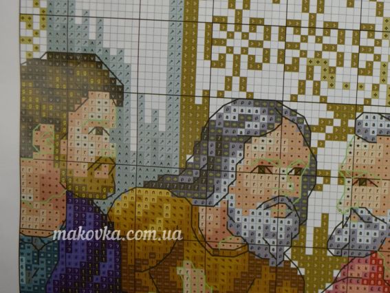 Набор для вишивання нитками  Тайна Вечеря 197462 , 98х43см Діамантові ручки