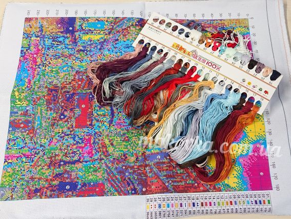 Набір для вишивання нитками 197564 Львов Трамвай Діамантові ручки (WKL 43)