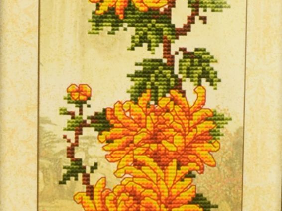Набор для вышивания Желтые хризантемы 197882 5D, Диамантовые ручки Набор для вышивания Желтые хризантемы 197882 5D, Диамантовые ручки