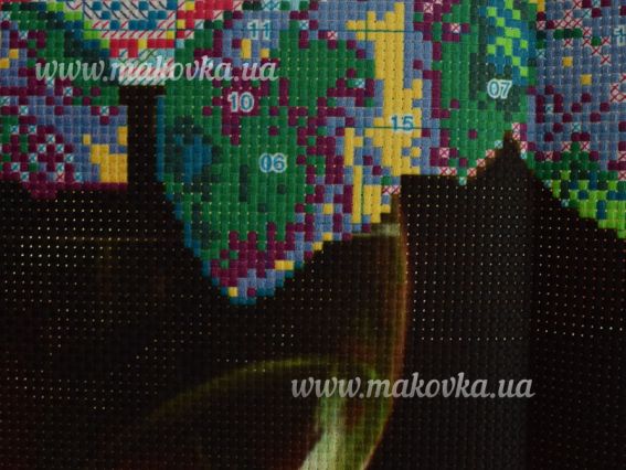 Набір для вишивання хрестиком нитками Чайні троянди 197885 5D, Діамантові ручки