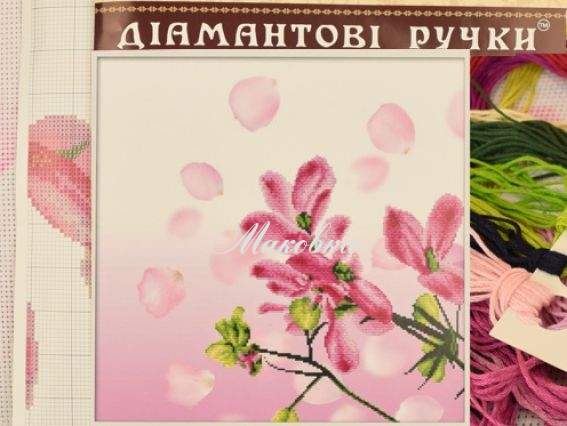Набор для вышивания Цветы 90209, Диамантовые ручки Набор для вышивания Цветы 90209, Диамантовые ручки