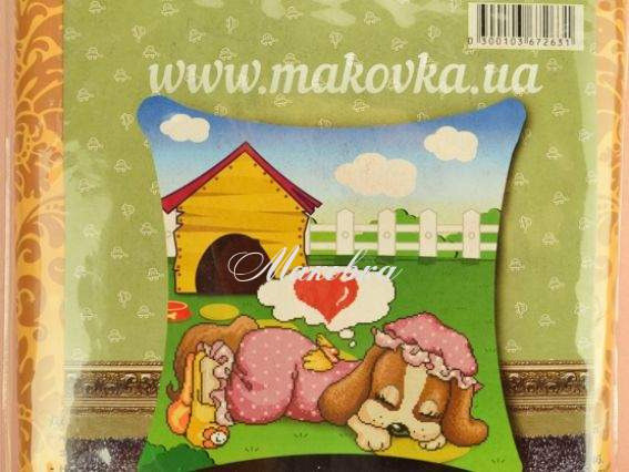 Готовая подушка под вышивку, Сладкий сон (девочка) F30010 Диамантовые ручки