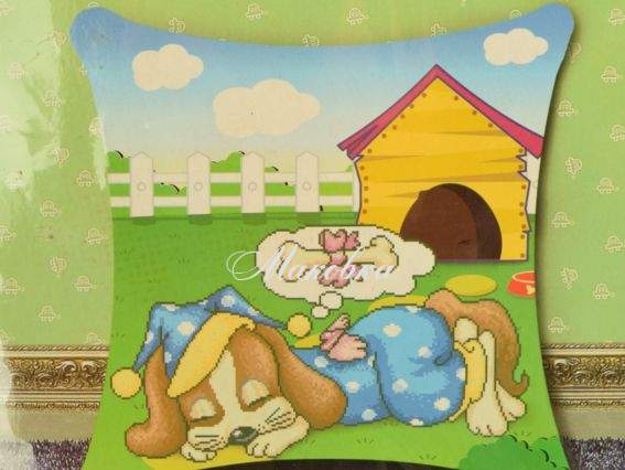 Готовая подушка под вышивку, Сладкий сон (мальчик) F30011 Диамантовые ручки